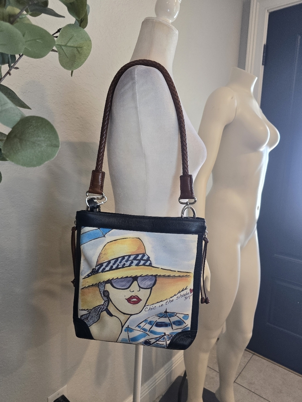 BRIGHTON FASHIONISTA CALIFORNIA BEACH CHIC IN THE SHADE SHOULDER BAG - Picture 14 of 14